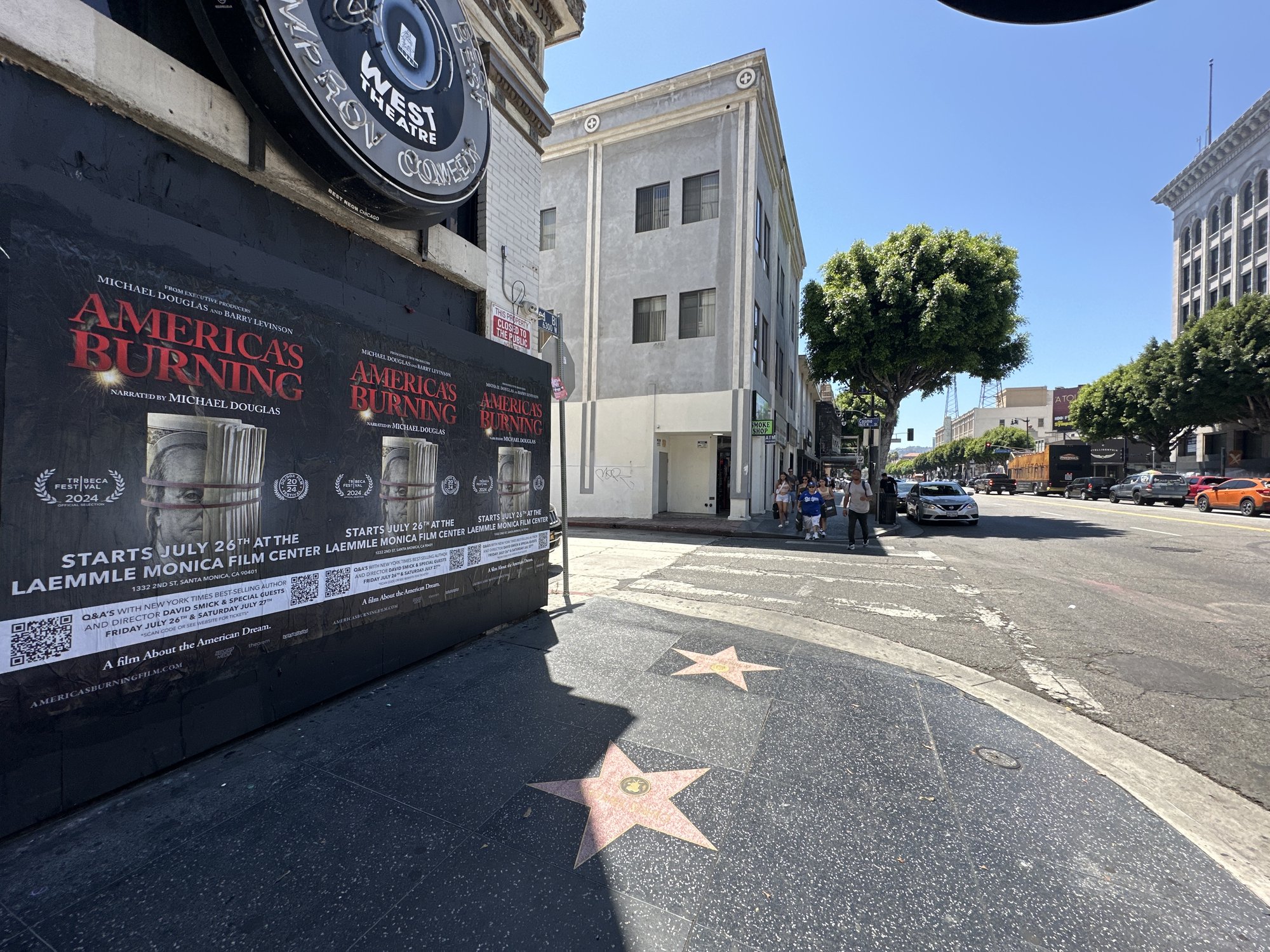 America's Burning wild posting at 6361 Hollywood Boulevard, Los Angeles