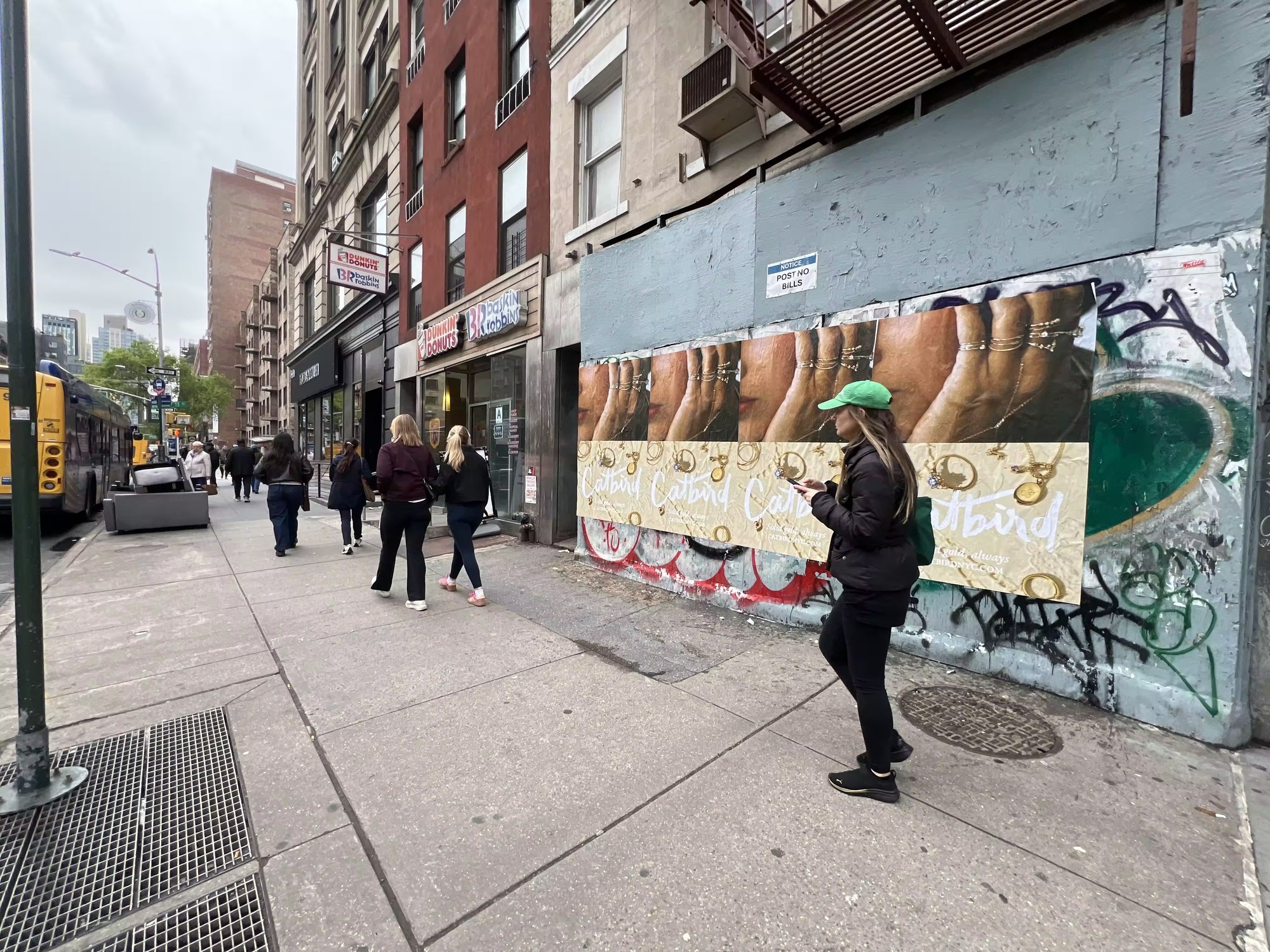 Catbird Mother's Day wild posting on West 15th Street, Chelsea