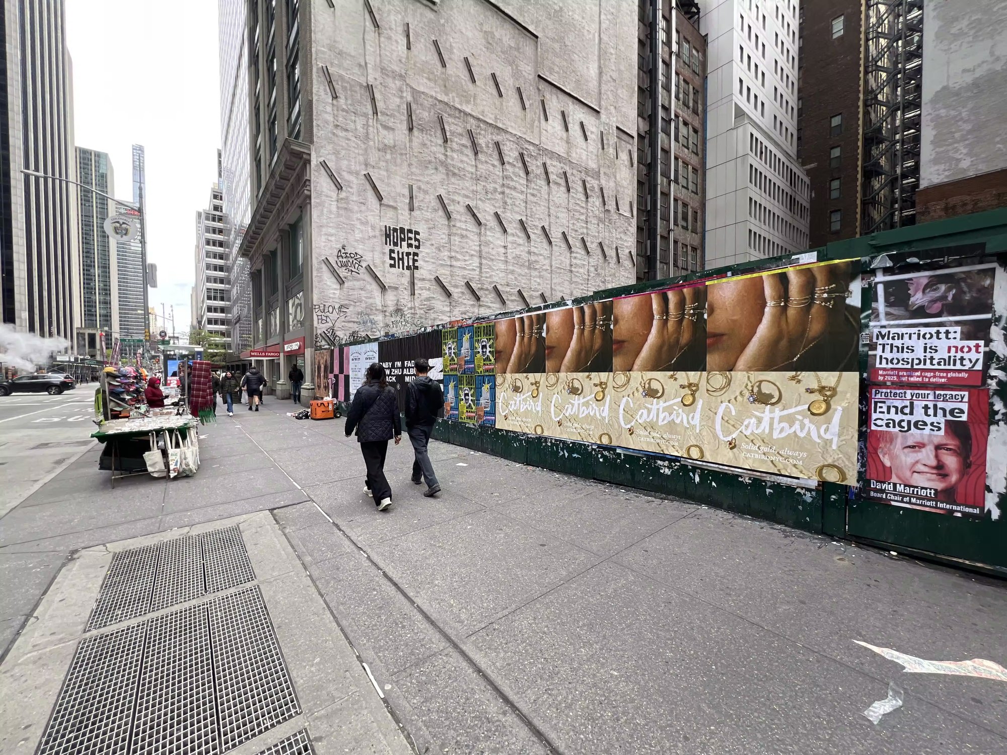 Catbird Mother's Day wild posting on 6th Avenue at scale, Midtown Manhattan