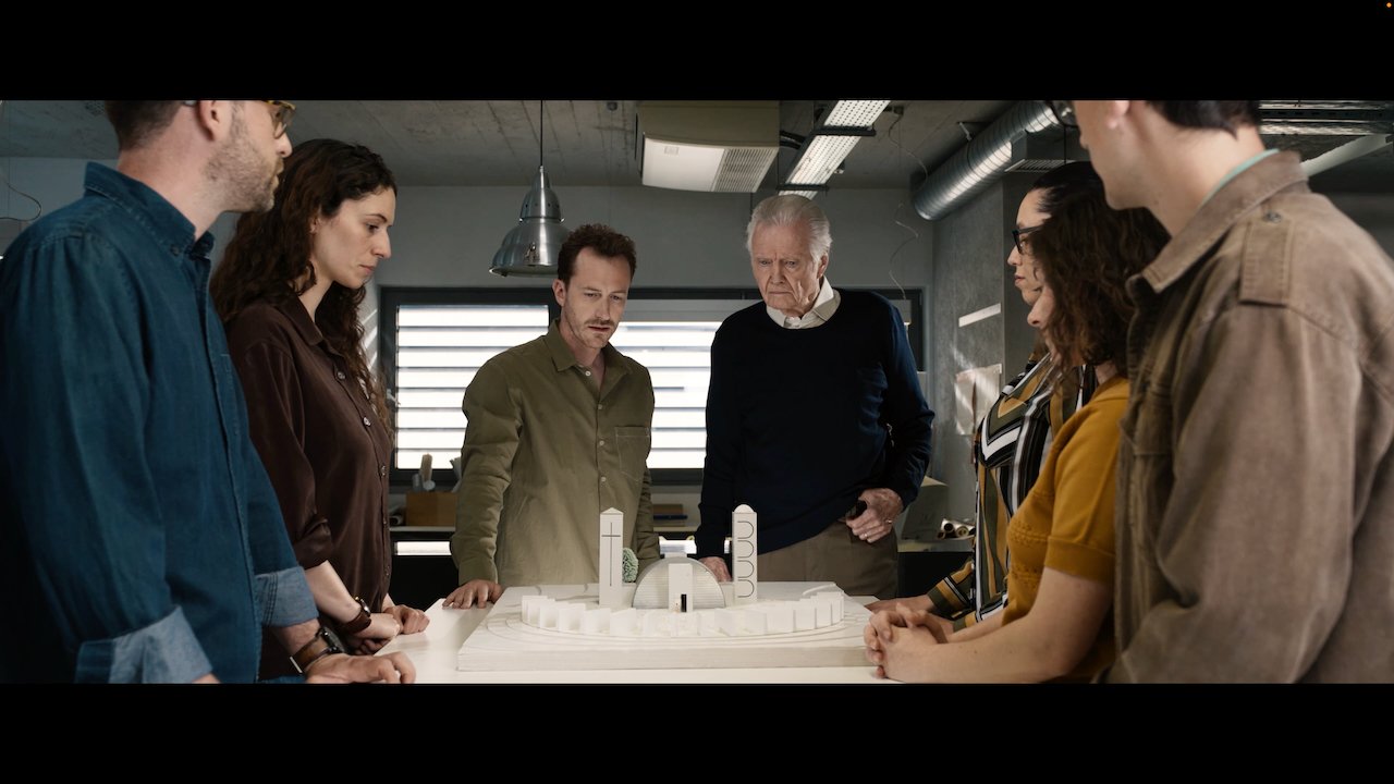 Monument CTV creative — architect studio scene with Jon Voight
