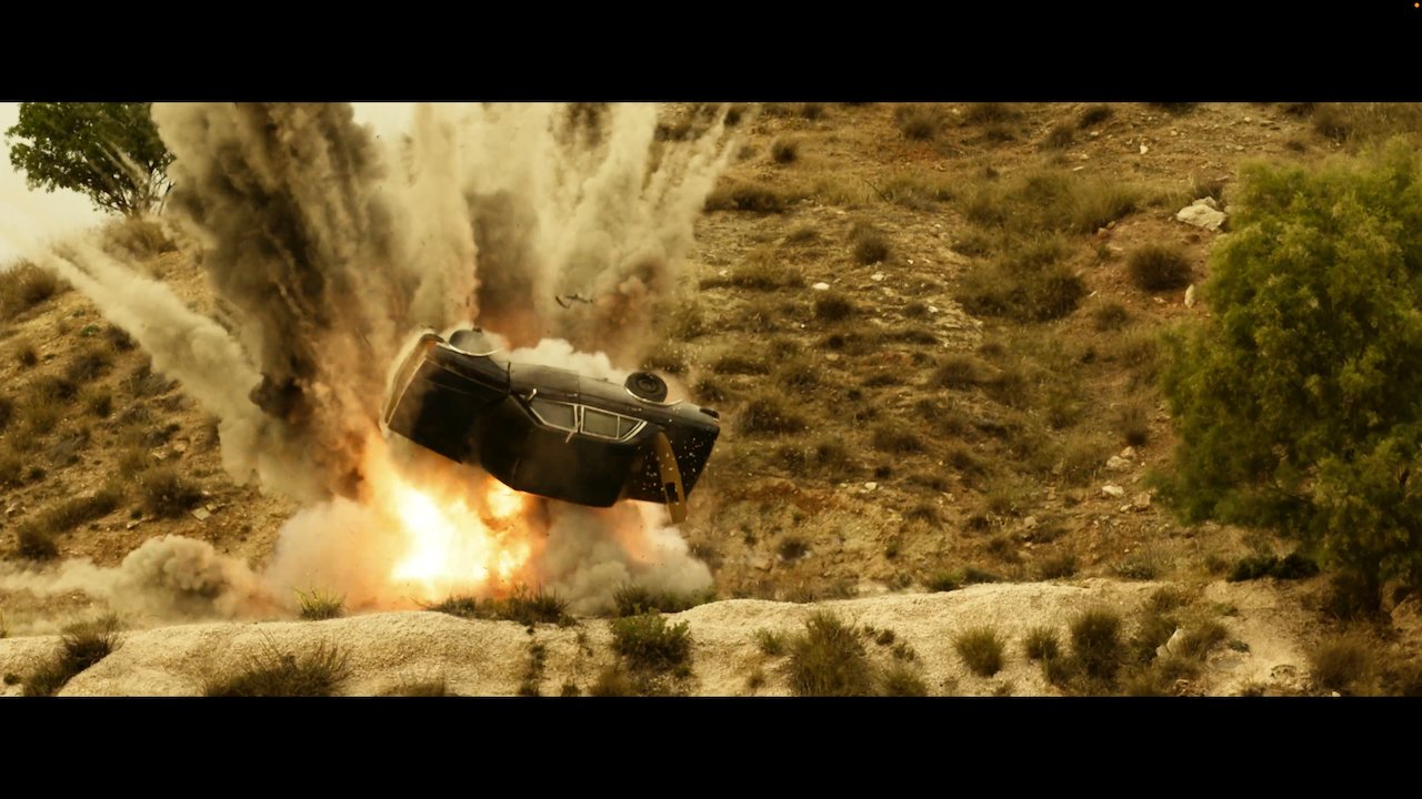 Monument YouTube creative — car explosion sequence
