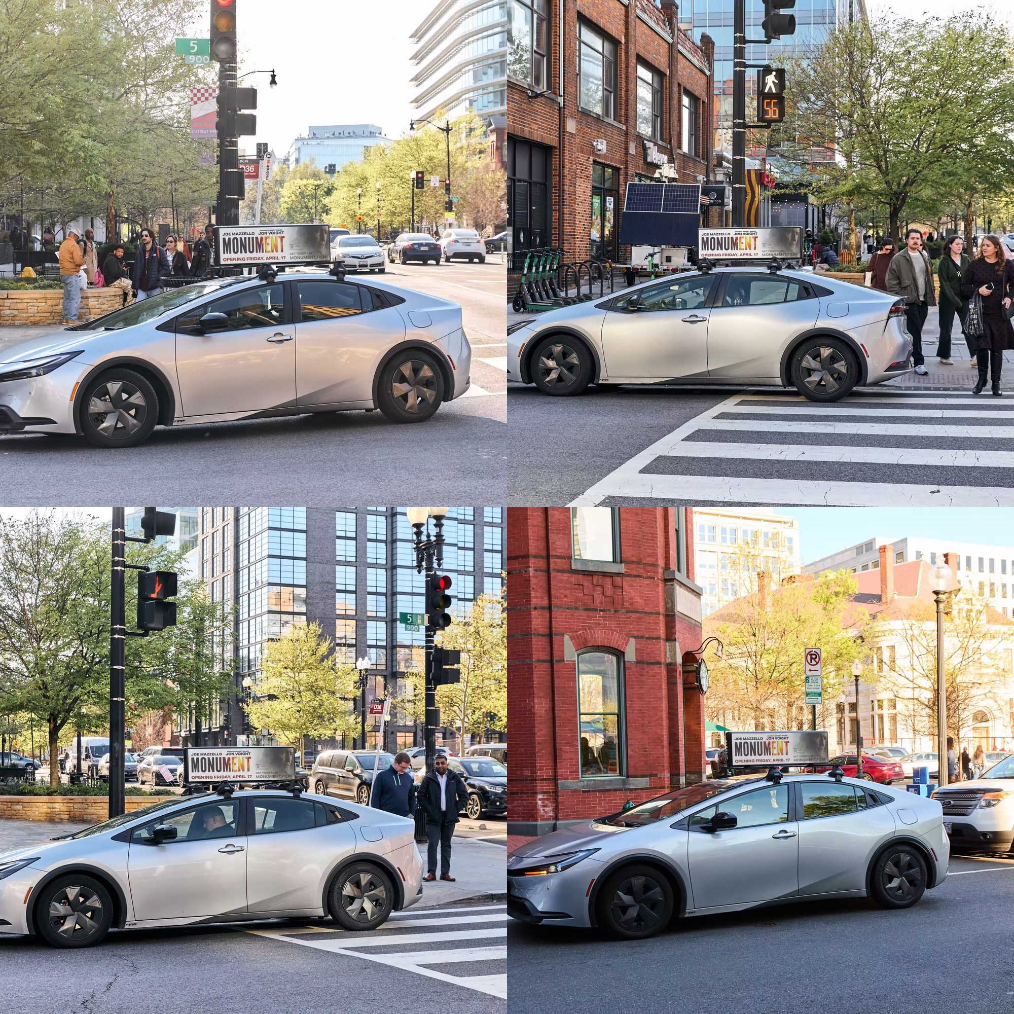 Monument Firefly digital taxi top — Opening April 17 creative across four DC placements
