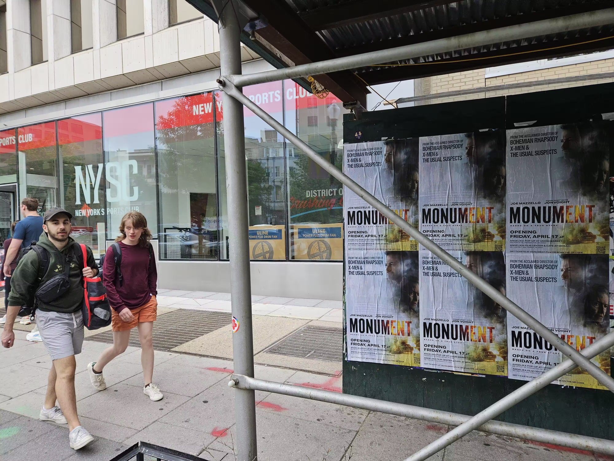 Monument wild posting on a downtown construction surface, Washington DC