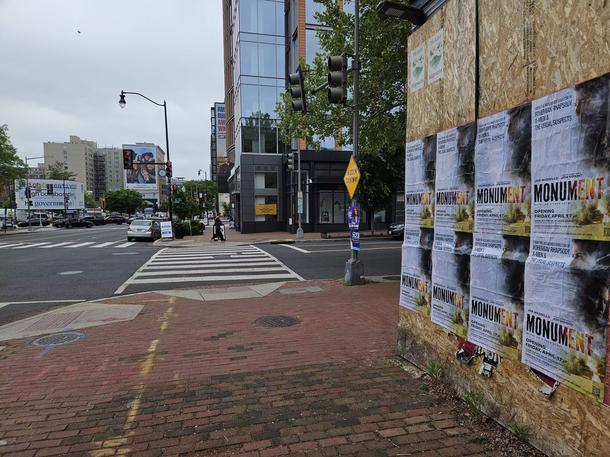 Monument wild posting on a Northern Virginia gateway corner