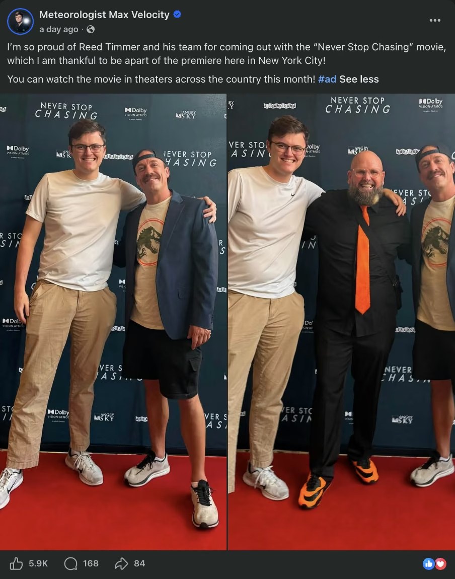 Creator post from the Never Stop Chasing New York premiere